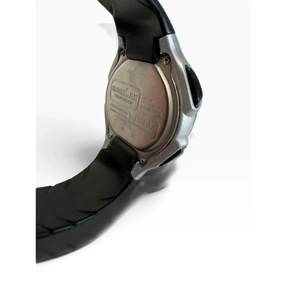 Timex Ironman Triathlon Watch Mens Black Blue 30-Lap Indiglo 100M